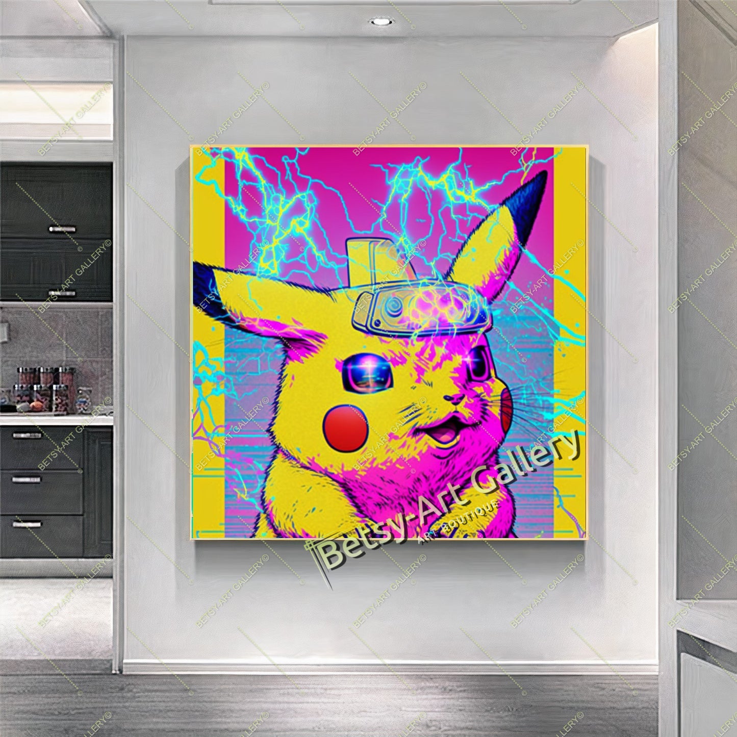 Retro Mario 80s Canvas Print, Vintage Video Game Wall Art