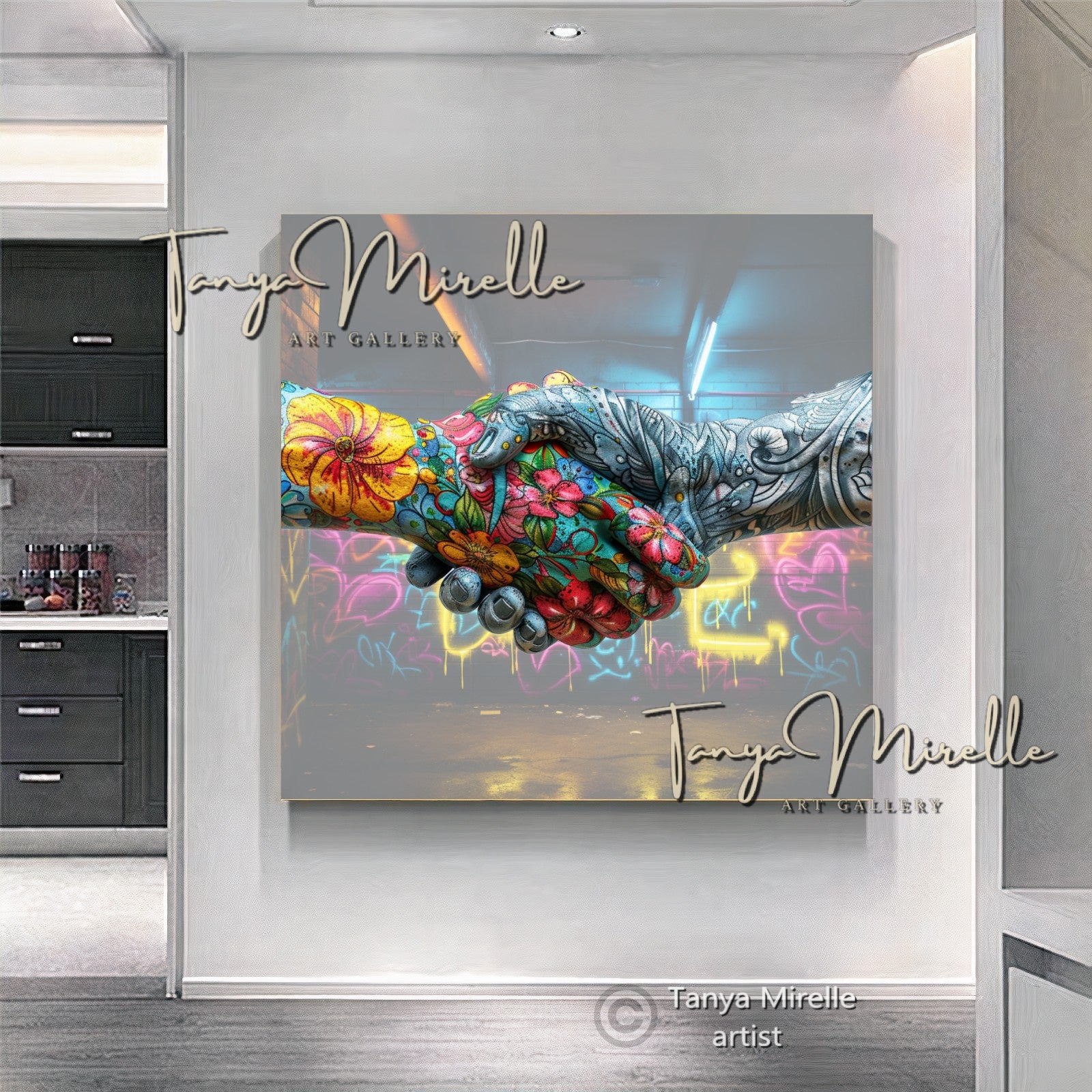 {{ product.title }} canvas artwork by Tanya Mirelle – modern wall decor – original artwork for home, living room, office, or gallery