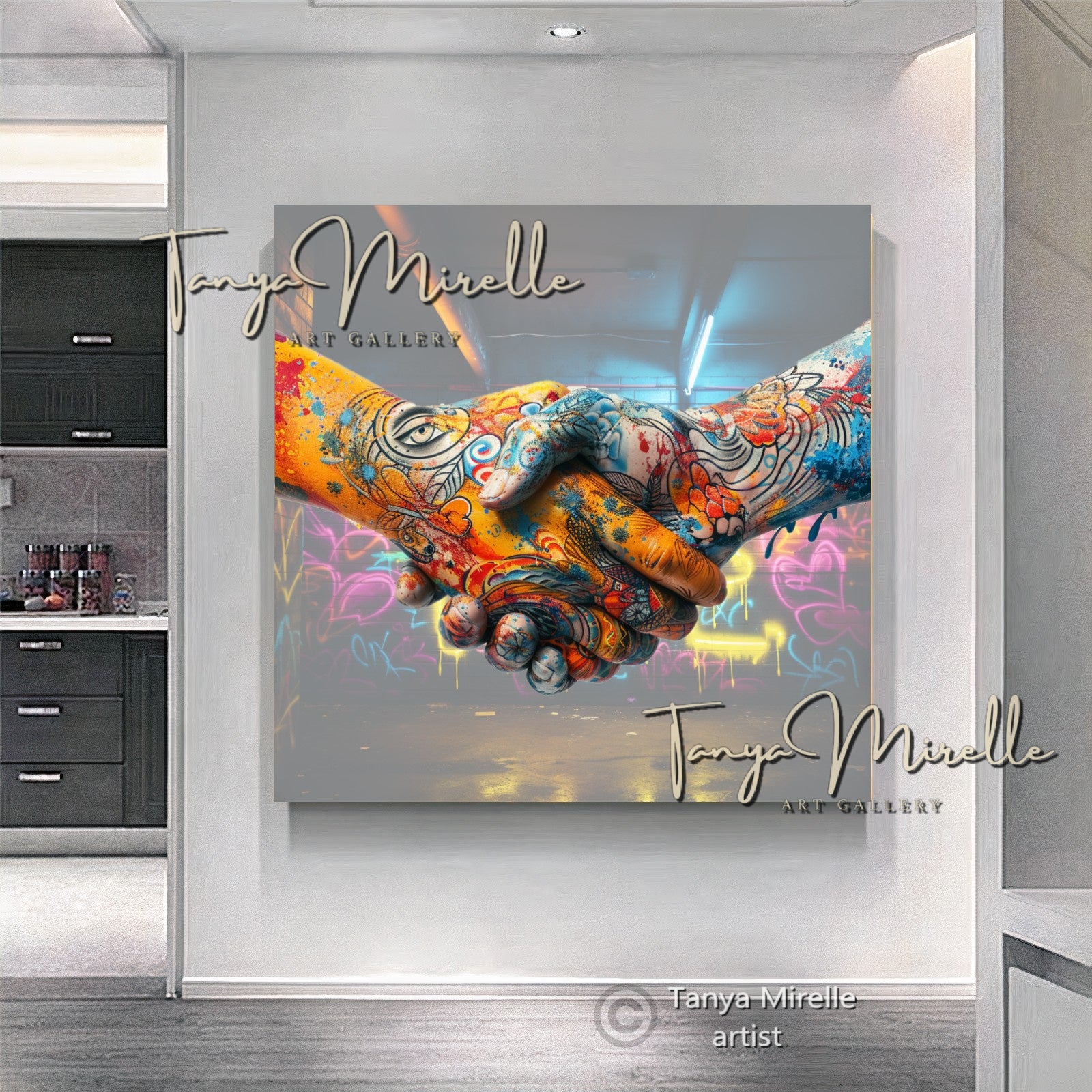{{ product.title }} canvas artwork by Tanya Mirelle – modern wall decor – original artwork for home, living room, office, or gallery