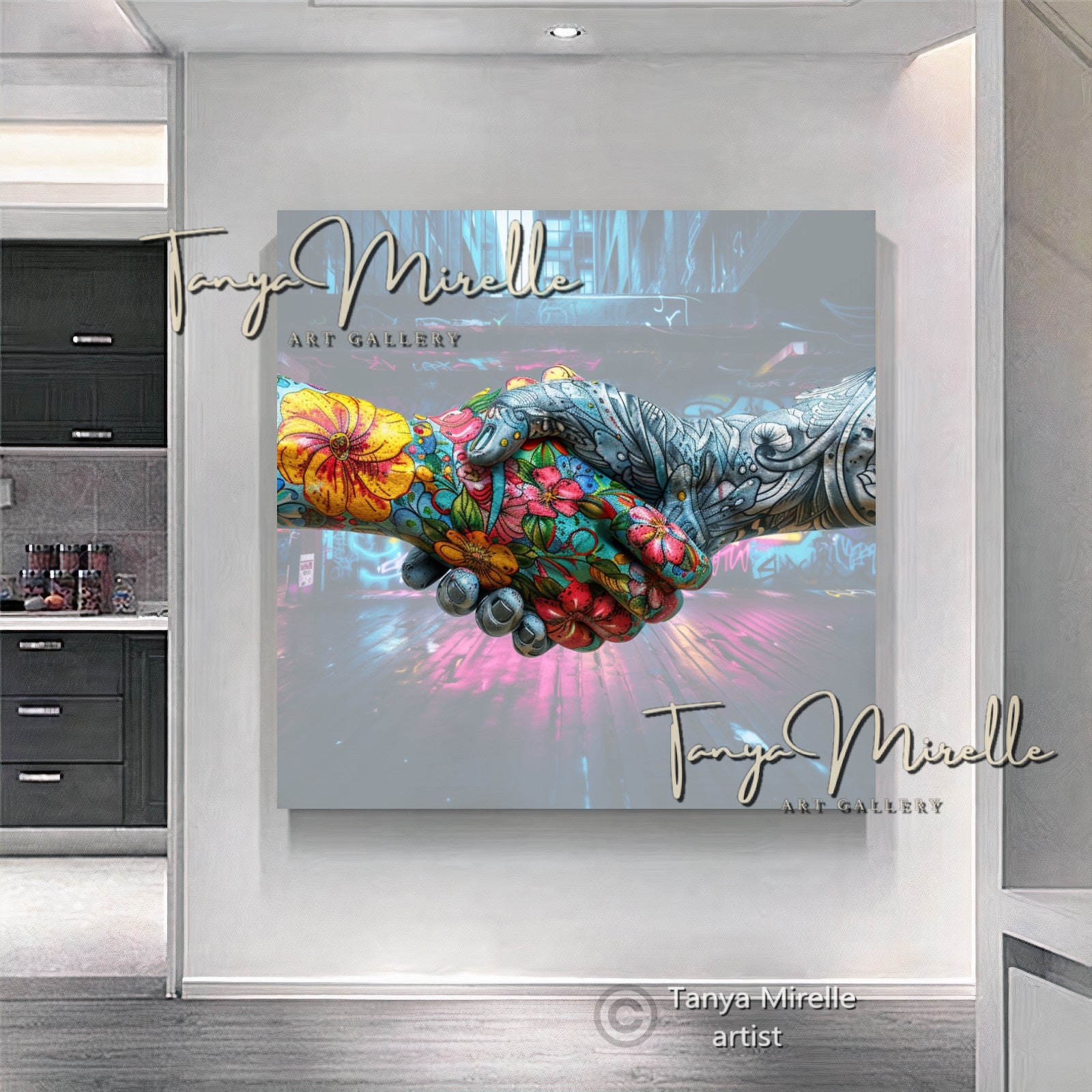 {{ product.title }} canvas artwork by Tanya Mirelle – modern wall decor – original artwork for home, living room, office, or gallery