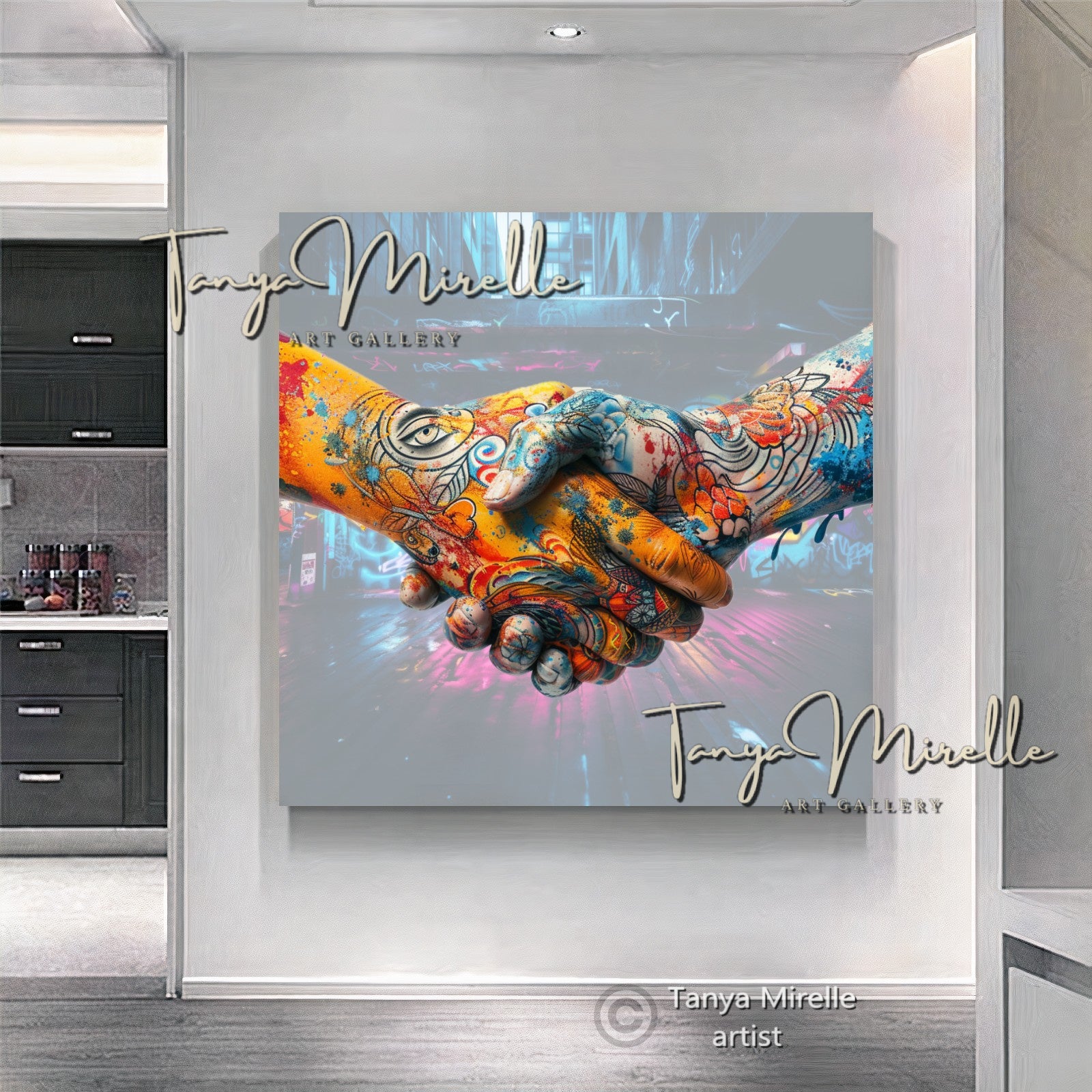 {{ product.title }} canvas artwork by Tanya Mirelle – modern wall decor – original artwork for home, living room, office, or gallery