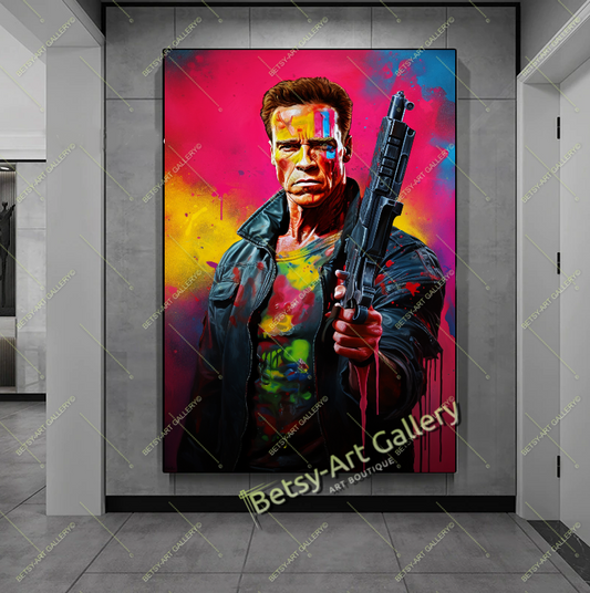 Terminator Wall Art - Cyberpunk Soldier Canvas Print