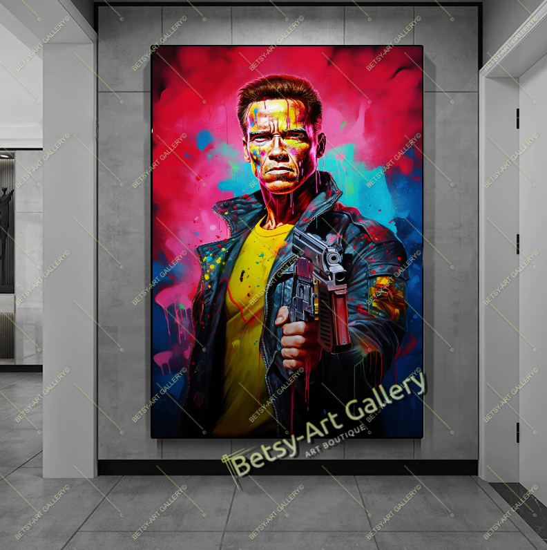 Terminator Wall Art - Cyberpunk Soldier Canvas Print