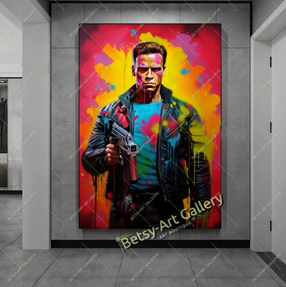 Terminator Wall Art - Cyberpunk Soldier Canvas Print