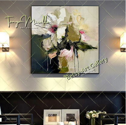 Modern Lotus Wall Art Print, Pastel Bloom Art for Living Room