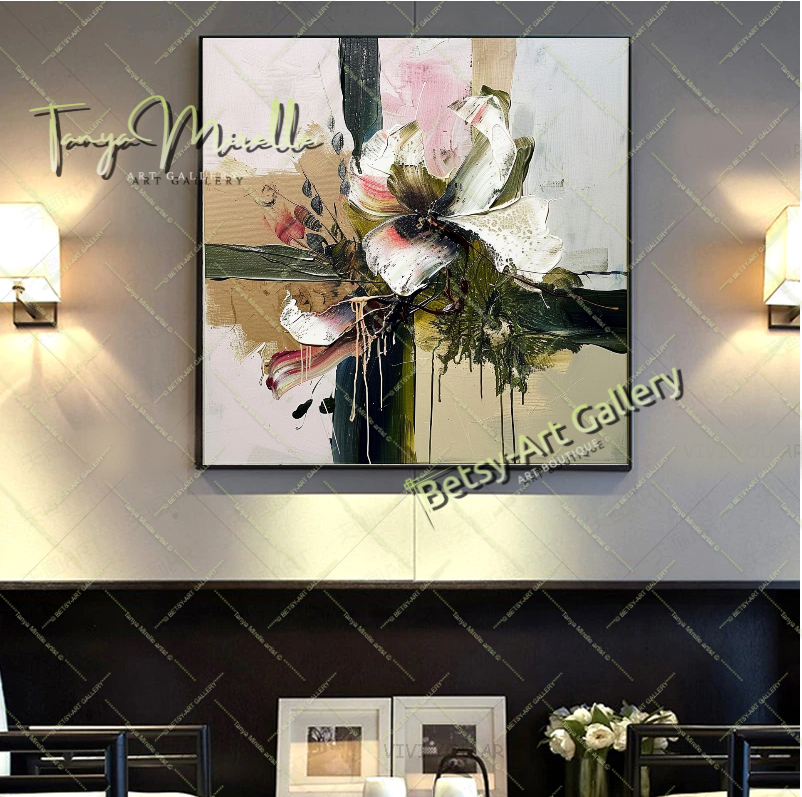 Modern Lotus Wall Art Print, Pastel Bloom Art for Living Room