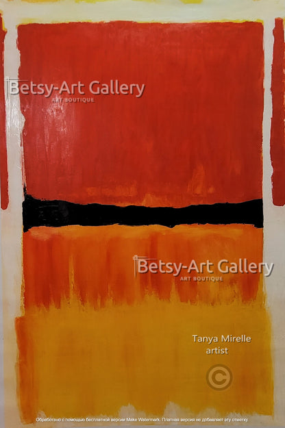 Mark Rothko Black Red Green - Modern Abstract Wall Art