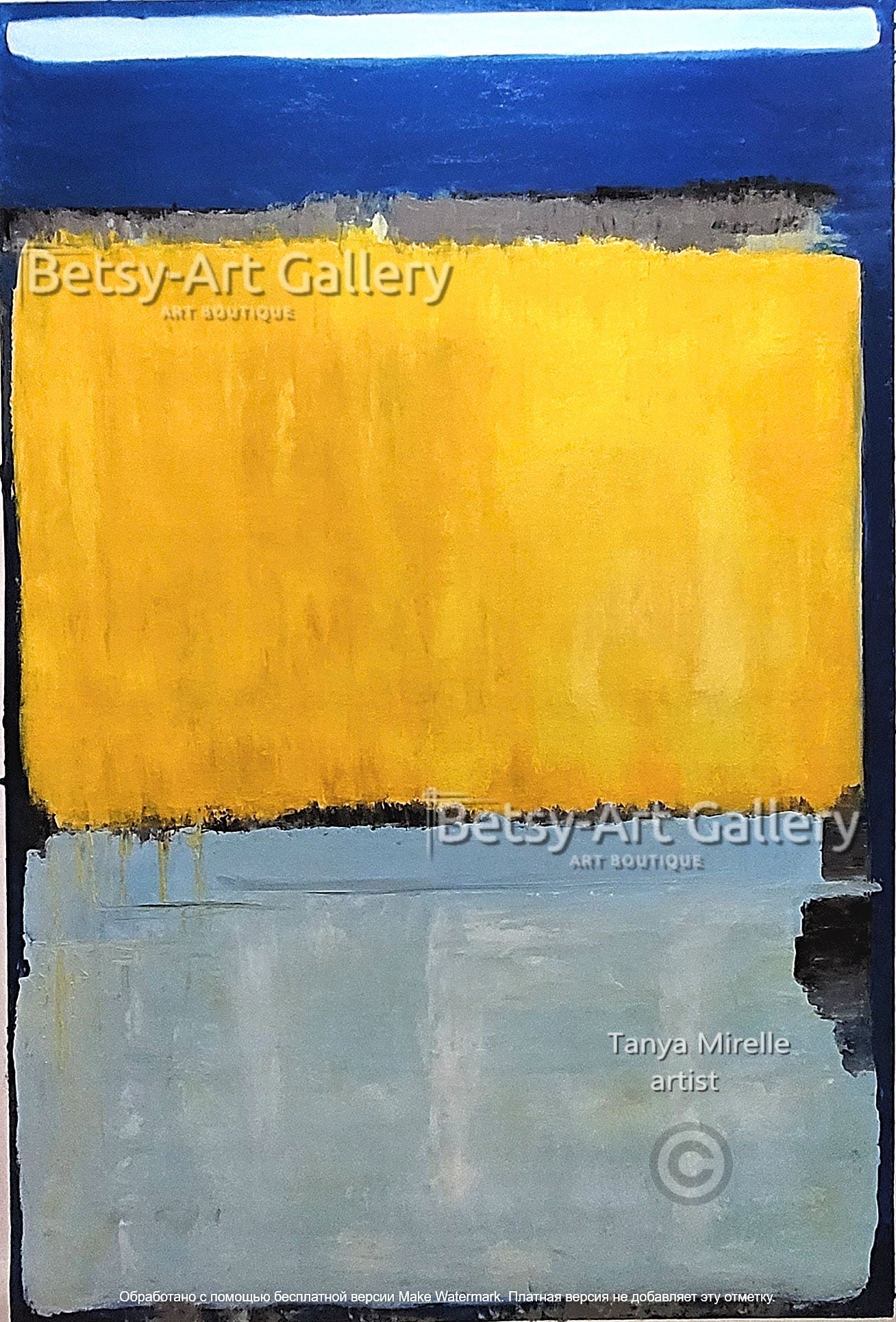 Mark Rothko Blue Yellow - Modern Abstract Painting