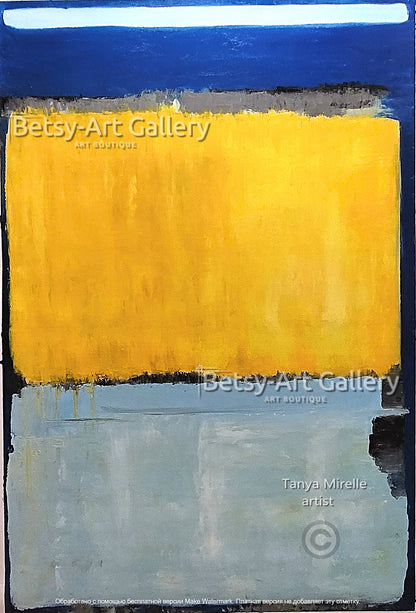 Mark Rothko Blue Yellow - Modern Abstract Painting