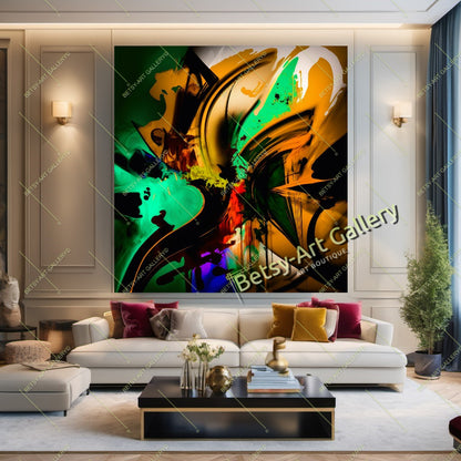 Modern Vivid Abstract Canvas Print - Elegant Home Decor #1