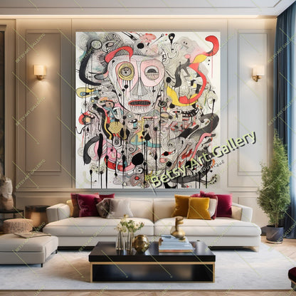 Modern Stripes Abstract Canvas Print - Contemporary Home Decor