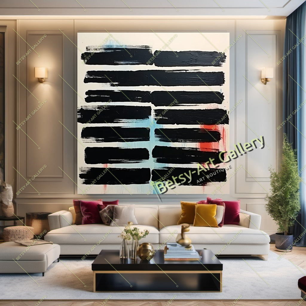 Modern Stripes Abstract Canvas Print - Contemporary Home Decor