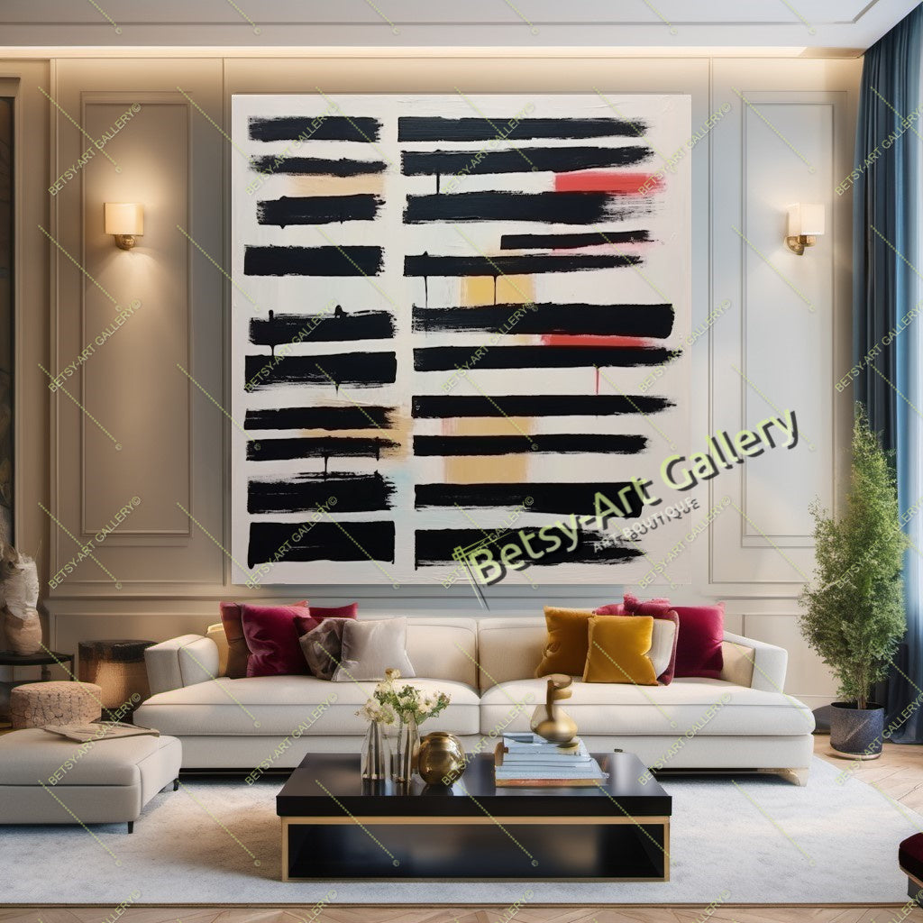 Modern Stripes Abstract Canvas Print - Contemporary Home Decor