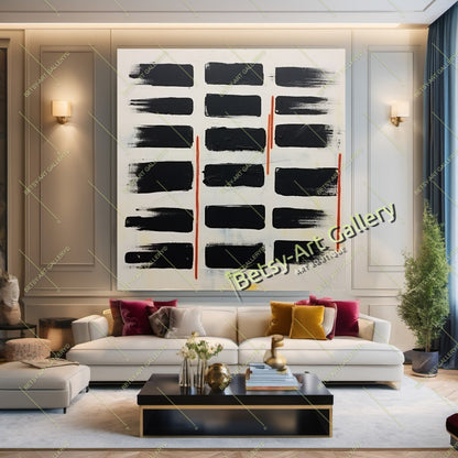 Modern Stripes Abstract Canvas Print - Contemporary Home Decor