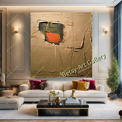 Gold White Abstract Canvas Print - Elegant Colorful Wall Art