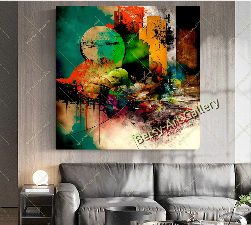Graffiti Abstract Canvas Print - Modern Home Wall Art