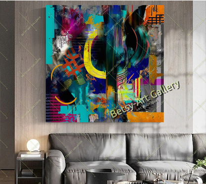 Graffiti Abstract Canvas Print - Modern Home Wall Art