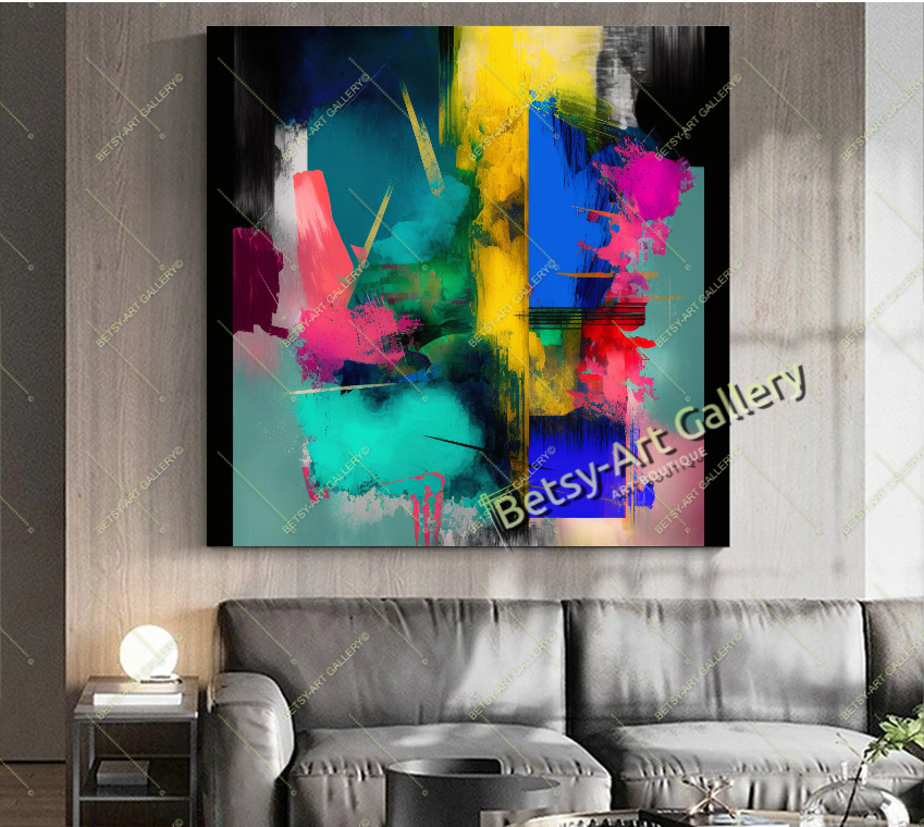 {{ product.title }} canvas artwork by Tanya Mirelle – modern wall decor – original artwork for home, living room, office, or gallery