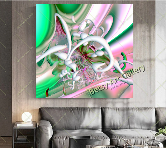 Pastel Vivid Abstract Canvas Print - Modern Home Wall Art