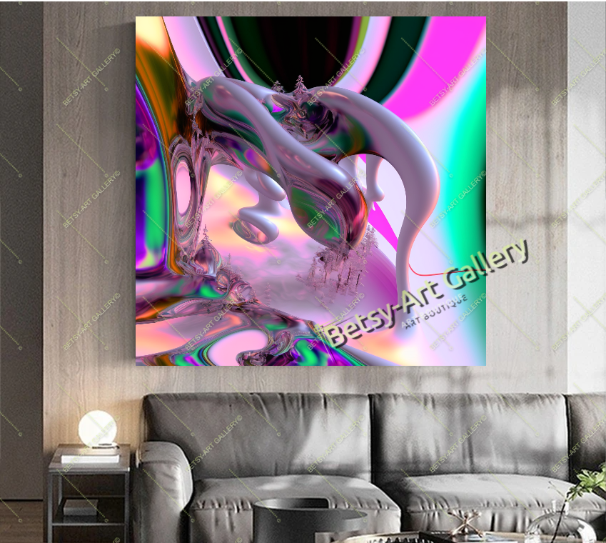 Pastel Vivid Abstract Canvas Print - Modern Home Wall Art