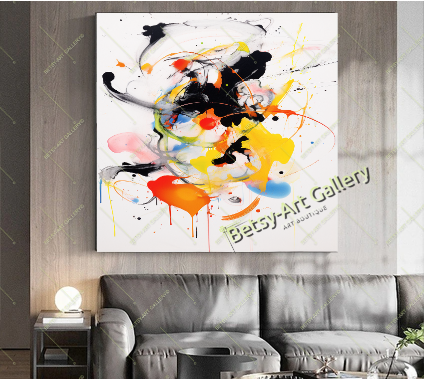 Pastel Vivid Abstract Canvas Print - Modern Home Wall Art