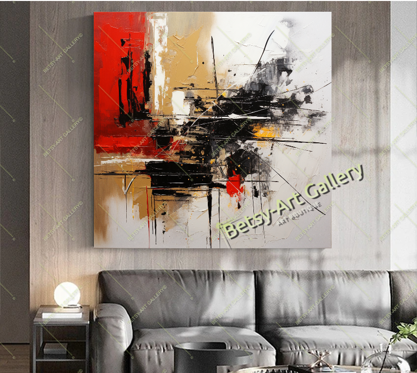 Pink Abstract Canvas Print - Elegant Colorful Wall Art