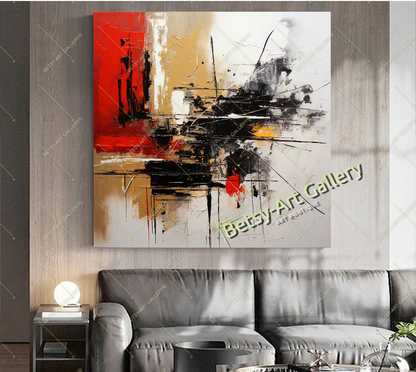 Pink Abstract Canvas Print - Elegant Colorful Wall Art