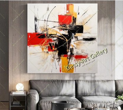 Pink Abstract Canvas Print - Elegant Colorful Wall Art