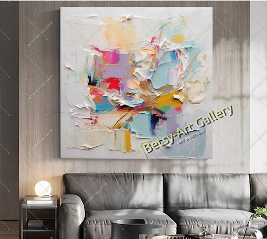 Colorful Abstract Canvas Print - Elegant Modern Wall Art