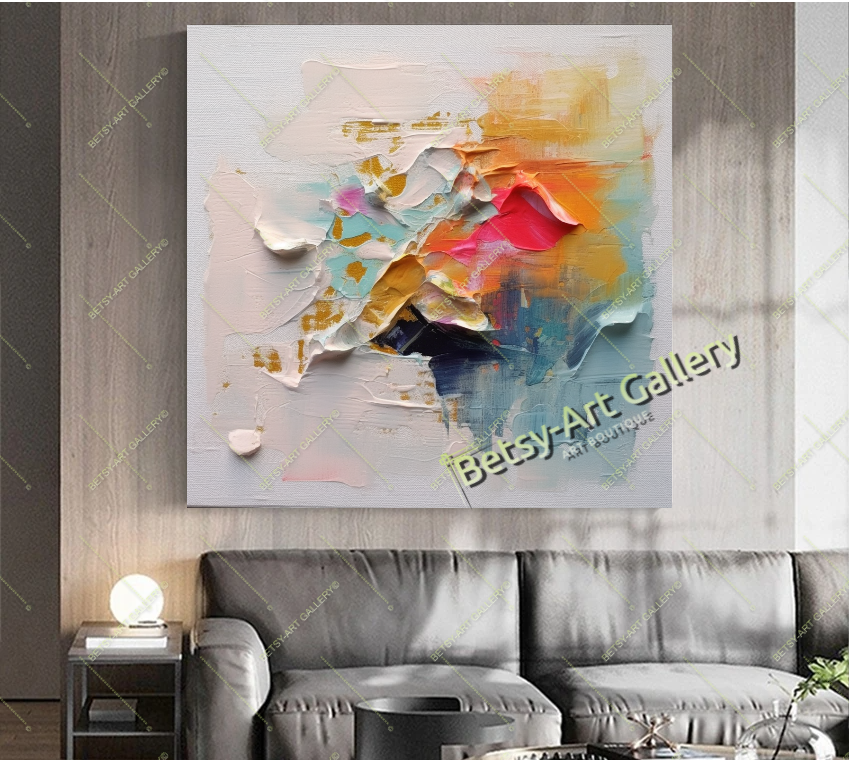 Colorful Abstract Canvas Print - Elegant Modern Wall Art #1