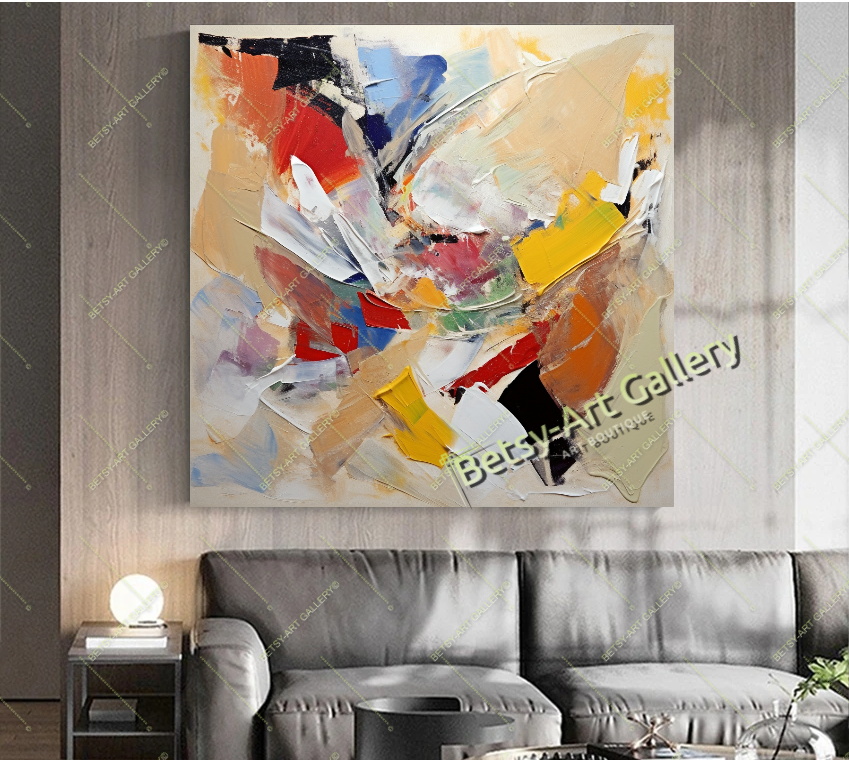 Colorful Abstract Canvas Print - Elegant Modern Wall Art #1