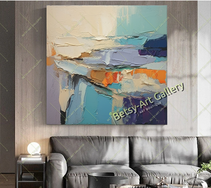 Colorful Abstract Canvas Print - Elegant Modern Wall Art #1