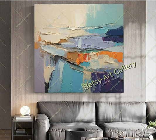 Colorful Abstract Canvas Print - Elegant Modern Wall Art #1