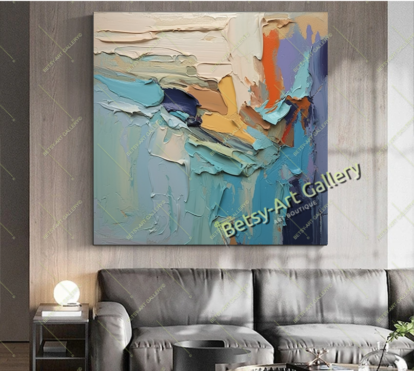 Colorful Abstract Canvas Print - Elegant Modern Wall Art #1