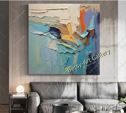Colorful Abstract Canvas Print - Elegant Modern Wall Art #1