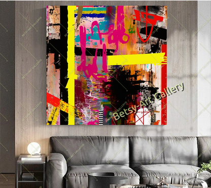 Geometric Abstract Canvas Print - Contemporary Home Decor