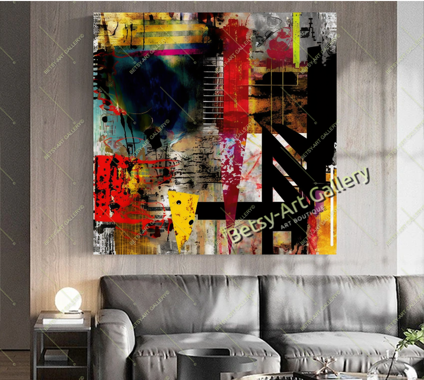 Geometric Abstract Canvas Print - Contemporary Home Decor
