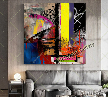 Geometric Abstract Canvas Print - Contemporary Home Decor
