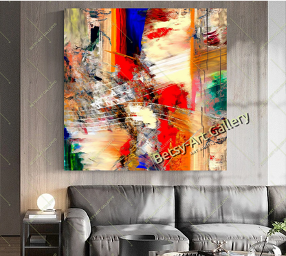 Geometric Abstract Canvas Print - Contemporary Home Decor
