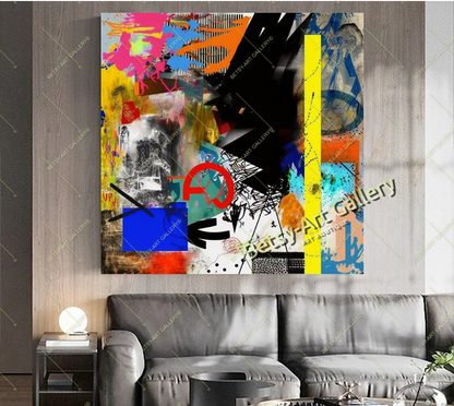 Geometric Abstract Canvas Print - Contemporary Home Decor