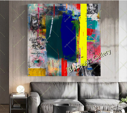 Geometric Abstract Canvas Print - Contemporary Home Decor