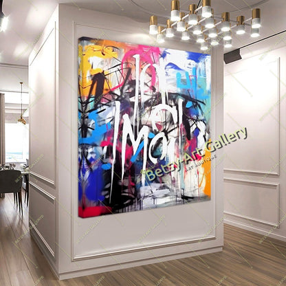 Modern Stripes Abstract Canvas Print - Contemporary Home Decor