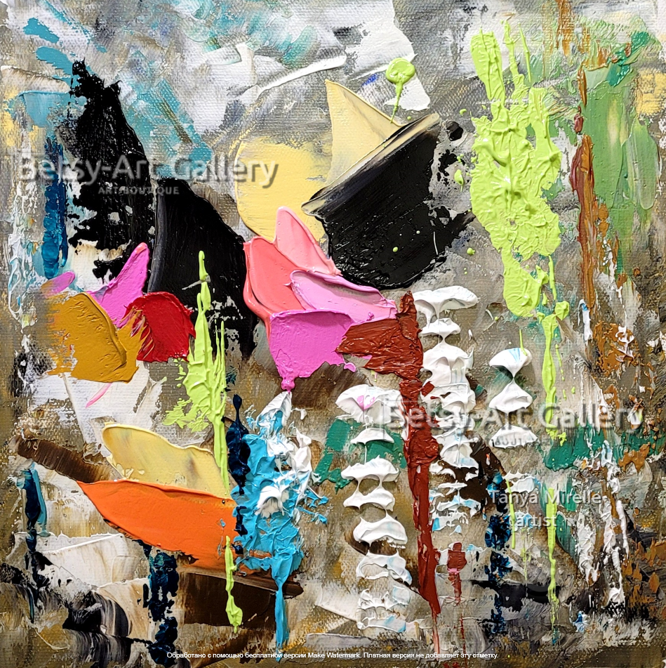 Large Abstract Impasto Painting - Textured Contemporary Wall Art Canvas #91