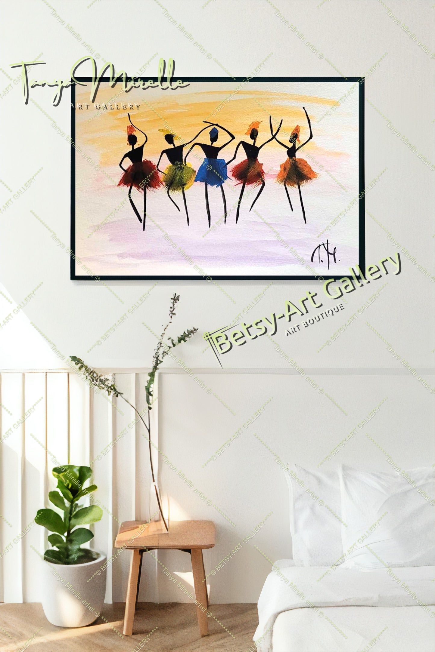 African Dance Watercolor Painting - Colorful Tribal Dancer Art No Frame abstract dance print abstract expressionism African dance art African decor art for girls birthday gift colorful painting cultural art dance wall art dancer illustration dancer wall art ethnic home decor gift for mom modern wall art paper painting small painting tribal artwork watercolor art watercolor painting