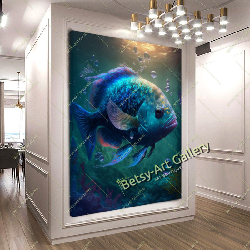 Caribbean Ocean Underwater Fish Canvas Print - Tropical Marine Art