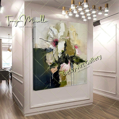 Modern Lotus Wall Art Print, Pastel Bloom Art for Living Room