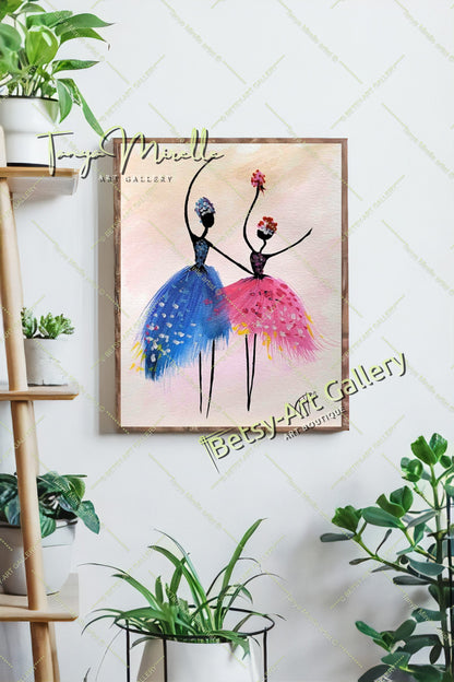 Original Watercolor Ballet Painting, Ballerina Dance Art No Frame abstract expressionism art for girls Ballerina Dance ballerina print ballet decor ballet painting birthday gift colorful painting dance wall art dancer illustration elegant art gift for mom modern art modern wall art paper painting small painting wall art home decor watercolor art watercolor painting
