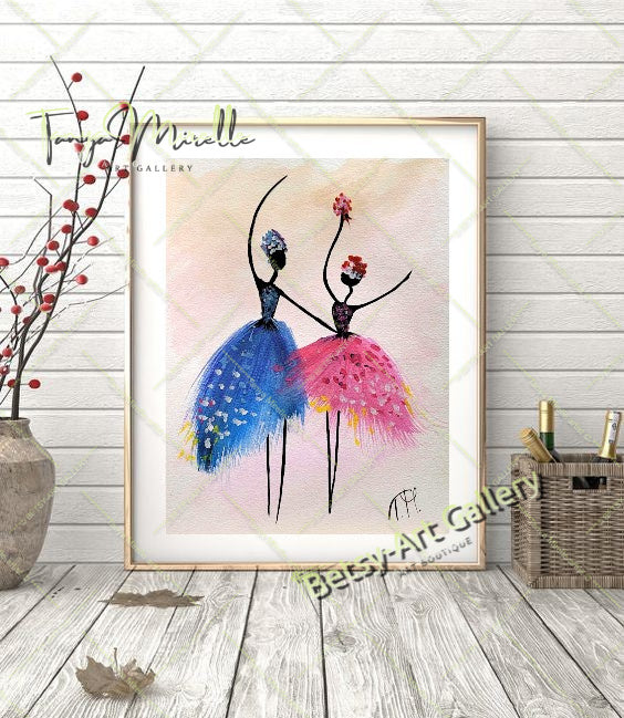 Original Watercolor Ballet Painting, Ballerina Dance Art No Frame abstract expressionism art for girls Ballerina Dance ballerina print ballet decor ballet painting birthday gift colorful painting dance wall art dancer illustration elegant art gift for mom modern art modern wall art paper painting small painting wall art home decor watercolor art watercolor painting