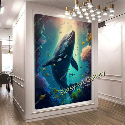 Caribbean Ocean Underwater Fish Canvas Print - Tropical Marine Art