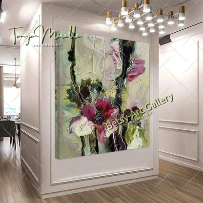 Wildflower Blooming Canvas Print, Nature Inspired Wall Art Decor